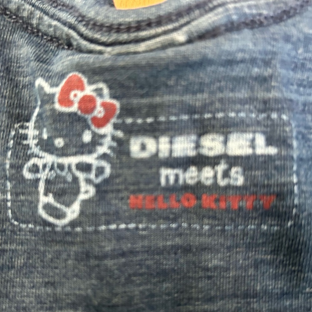 Diesel industrial Hello Kitty girls size 2 blue jean puff dress - Picture 5 of 7